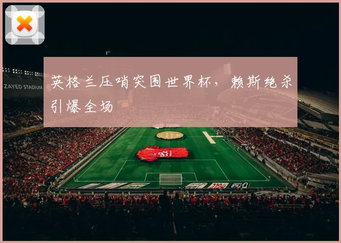 英格兰压哨突围世界杯，赖斯绝杀引爆全场